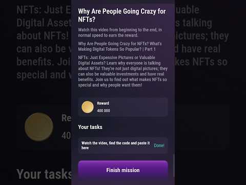 01Aug 2024 Code TapSwap:WHY Are People Going Crazy for NFT?Today #tapswapcode #tapswap