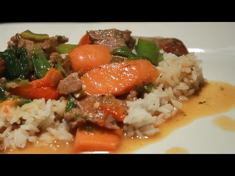 Rib Eye Steak & Vegetable Stir Fry Texas style