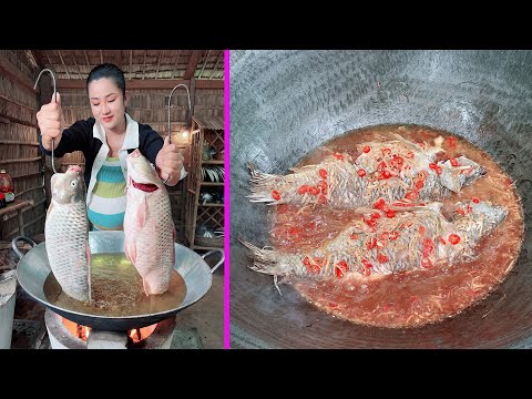 Delicious fresh water fish cook with country style - Cooking with Sreypov