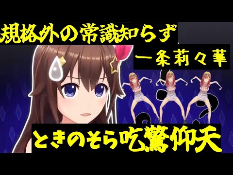 【ときのそら／一条莉々華】規格外の常識知らずな一条莉々華にびっくり仰天のときのそら【そらりり／hololive】