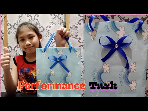 PERFORMANCE TASK FOR EPP || DIY PAPER BAG #craftsmaterials #handmade #schoolproject roject