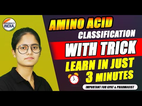 Amino Acid Classification | With Tricks | Learn in Just 3 Minutes #gpat #pharmacist #niper