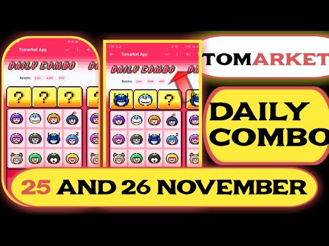 tomarket daily combo today 25 & 26 november | tomarket secret combo today | tomarket daily combo