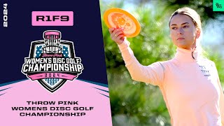 2024 Throw Pink Women's Disc Golf Championship | FPO R1F9 | Steen, Handley, Scoggins, Cox | JomezPro