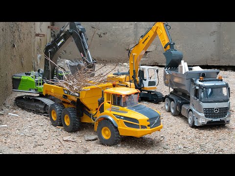 Try controlling RC trucks and excavators and compare them to real vehicles