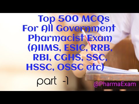 Important MCQ series for All government pharmacist exam 2023| #hsscpharmacistprepration #aiims