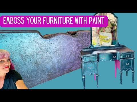 Furniture Art Tutorial: Creating an Embossed Texture with Paint