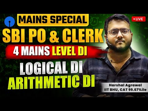 🔥📶 SBI PO Mains Level DI | SBI CLERK Mains Level DI | Logical DI, Arithmetic DI | Harshal Agrawal