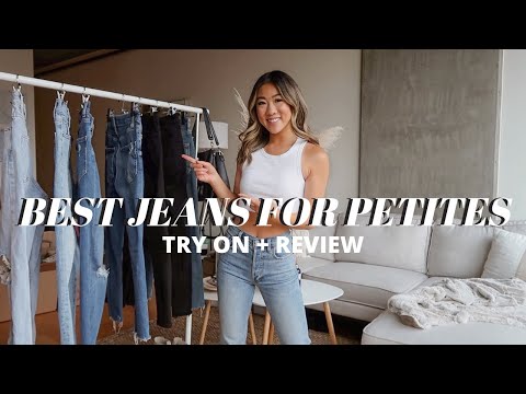 BEST JEANS FOR PETITES | Skinny, Mom Jean, Straight | Try On + Review