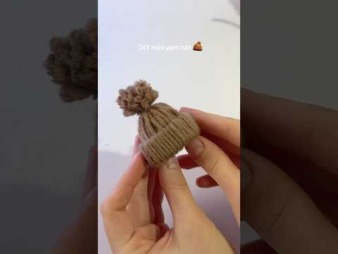 How to make mini yarn hat❄️