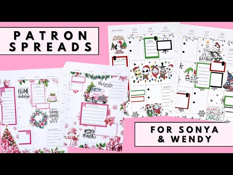 PLAN WITH ME | PATRON SPREADS FOR SONYA & WENDY | HAPPY PLANNER