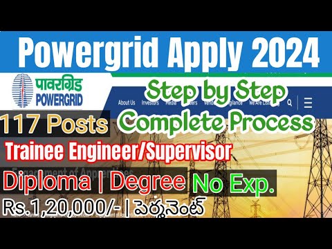 POWERGRID Supervisor Trainee Engineer Apply Online  2024 Telulgu|PGCIL Trainee Application