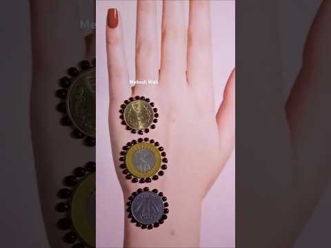 Easy coins mehndi design trick #mehandi #trending #youtubeshorts #shorts #viralvideo