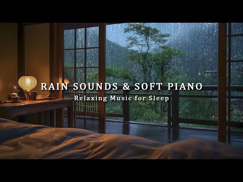 Relaxing Music for Stress Relief - Rain Sounds & Soft Piano Music - Calming, Study, Peaceful, Sleep