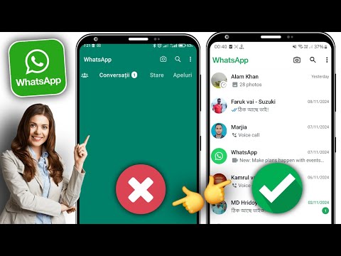 How to Fix WhatsApp chats Green & Grey Screen Problem 2024 | WhatsApp chats Not Opening Green Screen