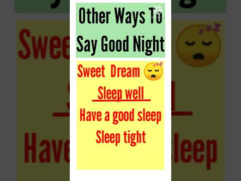 #shorts || Other ways to say good night