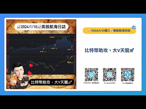 📈2024/1/10週三📈比特幣助攻，大V天龍🚀｜美股航海日誌+新聞導讀｜每日更新