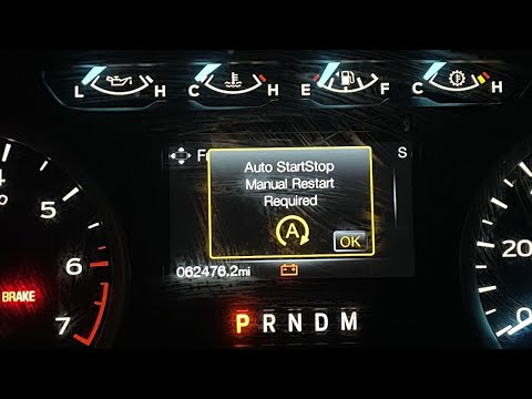 “Auto Start-Stop, Manual Restart Required” warning in Ford vehicles