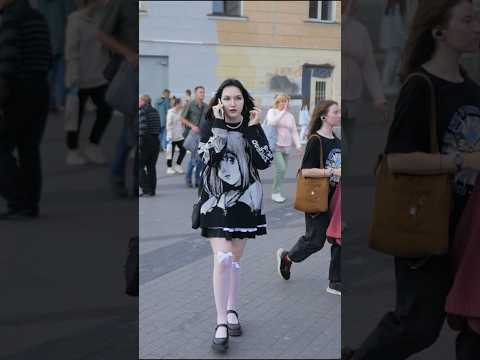 Summer in St Petersburg. Russian girl street style fashion outfit