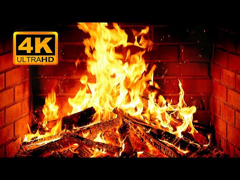 🔥 Cozy Fireplace 4K (12 HOURS). Fireplace with Crackling Fire Sounds. Fireplace Ambience