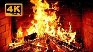 🔥 Cozy Fireplace 4K (12 HOURS). Fireplace with Crackling Fire Sounds. Fireplace Ambience