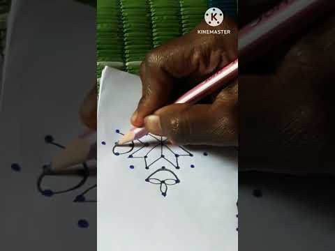 easy rangoli with 9*1 dots #shorts #ytshorts#trending