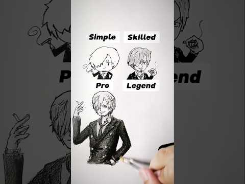 How to Draw Legend Sanji 😳 #shorts #anime #drawing