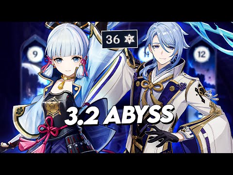 Kamisato Clan Ayaka & Ayato Destroy Spiral Abyss 3.2 Floors 9-12! 36 Stars Clear! (Genshin Impact)