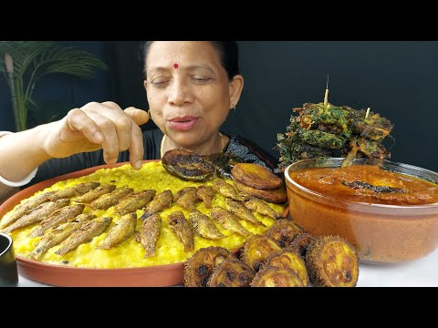 ASMR DELICIOUS KHICHDI AND FISH MUKBANG FOOD EATING SHOW