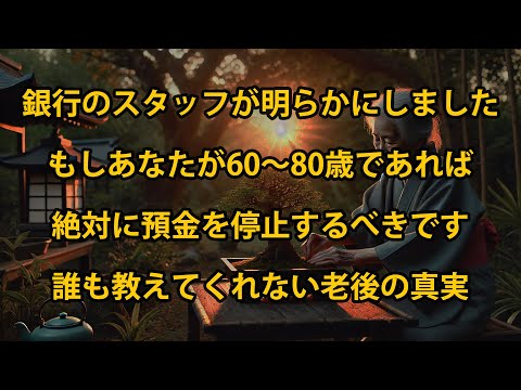 銀行のスタッフが明らかにしました：もしあなたが60〜80歳であれば、絶対に預金を停止するべきです。誰も教えてくれない老後の真実