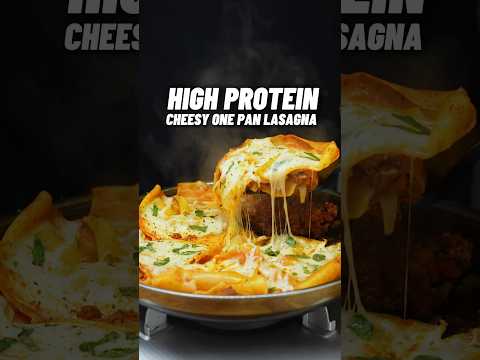 The CHEESIEST High Protein One Pan Lasagna! ONLY 475 calories with 50g Protein🔥🍝