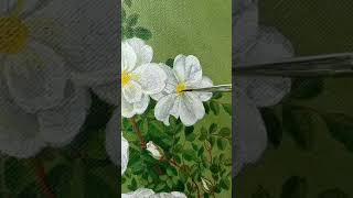 Acrylic painting #whiteflowers