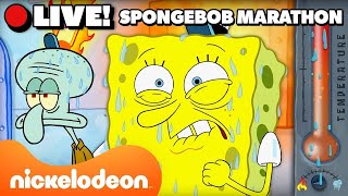 🔴 LIVE: SpongeBob's Most Extreme Weather Marathon! 🔥❄️ | Nickelodeon