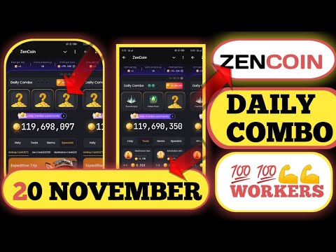 zencoin daily combo 20 november | zen coin video code | zen coin daily meditation today #zencards