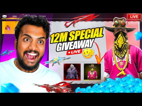 12M Giveaway & Fun Custom Room Gameplay for Subscribers  - Garena Free Fire Max