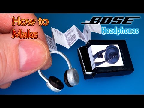 DIY Miniature Bose headphones wih box | DollHouse | No Polymer Clay!