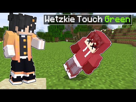 Minecraft But We CAN'T TOUCH COLOR GREEN (tagalog)