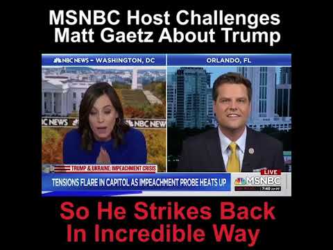 Ouch. Rude MSNBC host challenges Matt Gaetz. His response blows her away