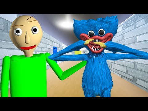 Funny moments in Scary Teacher Animation VS Huggy Wuggy || Experiments with Baldi Episode 01