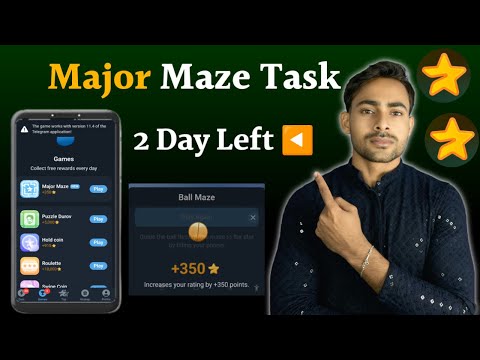 $MAJOR Maze TASK📌 Major Airdrop New Update ~ ​⁠​⁠@CryptoWalaDostDMC