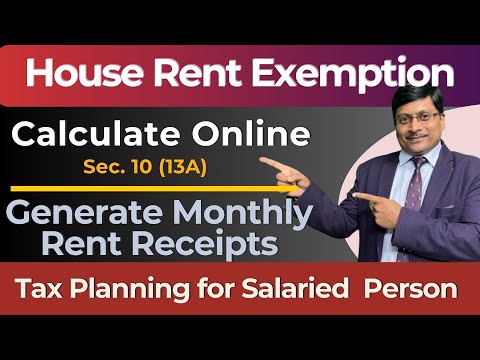 How to Calculate HRA Online | Rent Receipt Generate | Online House Rent Allowance Calculator | ITR