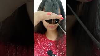 #like how to front hair cutting at home|| खुद से hair cutting कैसे करें by Ms creative duniya#shorts