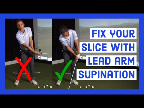 Fix your slice with lead arm supination using the Golf Hanger training aid