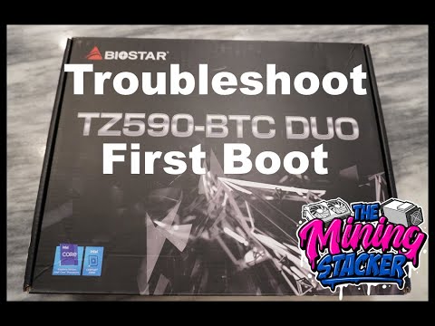 BioStar TZ590-BTC Duo #gpu mining motherboard Troubleshoot First Boot #gpumining #biostar