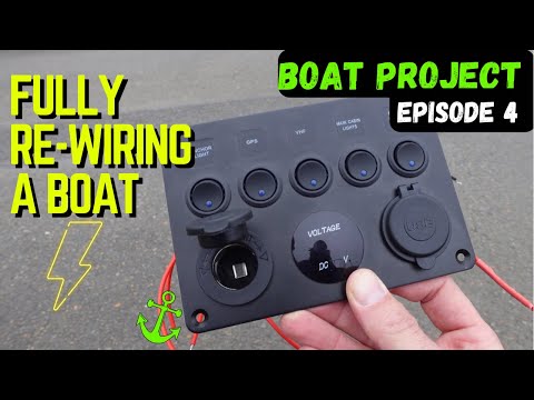 COMPLETE BOAT 12v Wiring Setup - Fuses, Switch Panel, Isolators - SMALL BOAT Project Ep.4 (4K)