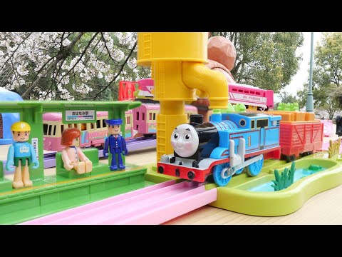 Steam Thomas Plarail & JR pink train ☆ 5 new trains and color rails