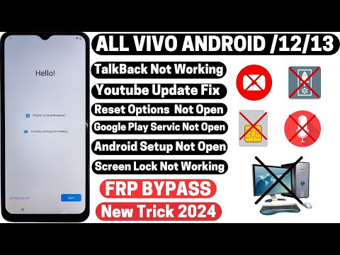 All Vivo Android 11&12 FRP Bypass | TalkBack  Reset Option Not Working | New Method 2024 Without PC