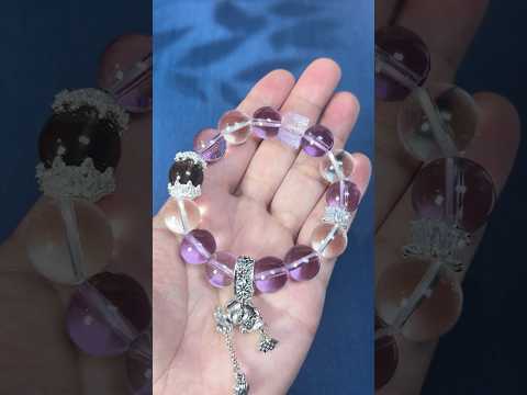 zen adorn diy.Tutorial on making purple crystal bracelets.#diy #crystal #bracelet #jewelry #handmade