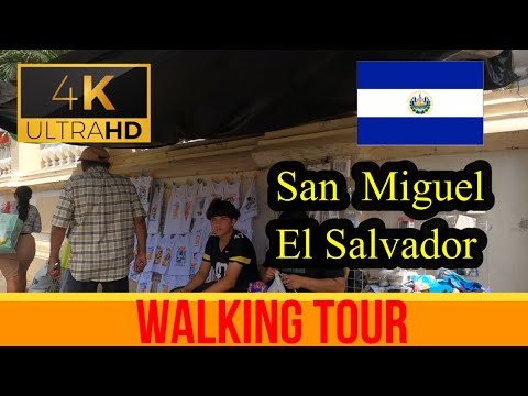 【4K 60fps】San Miguel ~ Walking Tour - El Salvador