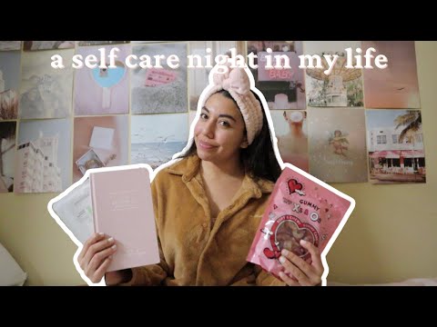 self care night in my life | sweetgreen, face masks, nails, journaling & reading